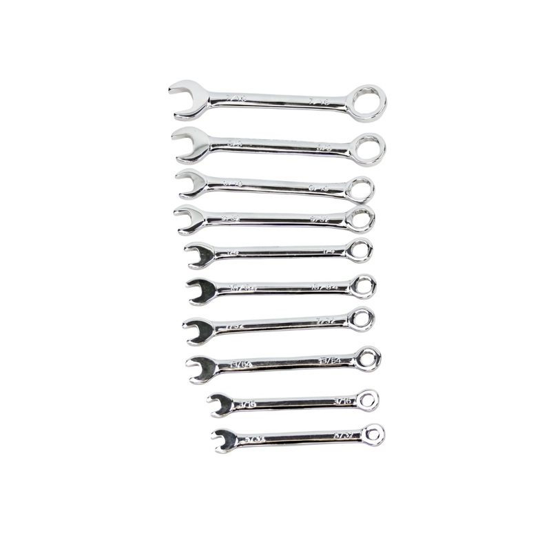 Wright Tool E798 Open End Wrench 8 Piece Set -Mini SAE Full Polish Cougar Pro, 7/32″ -7/16″