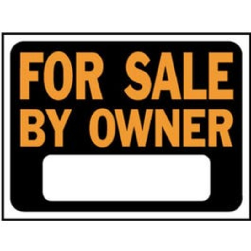 “For Sale By Owner” Sign, Plastic, 9 x 12-In.