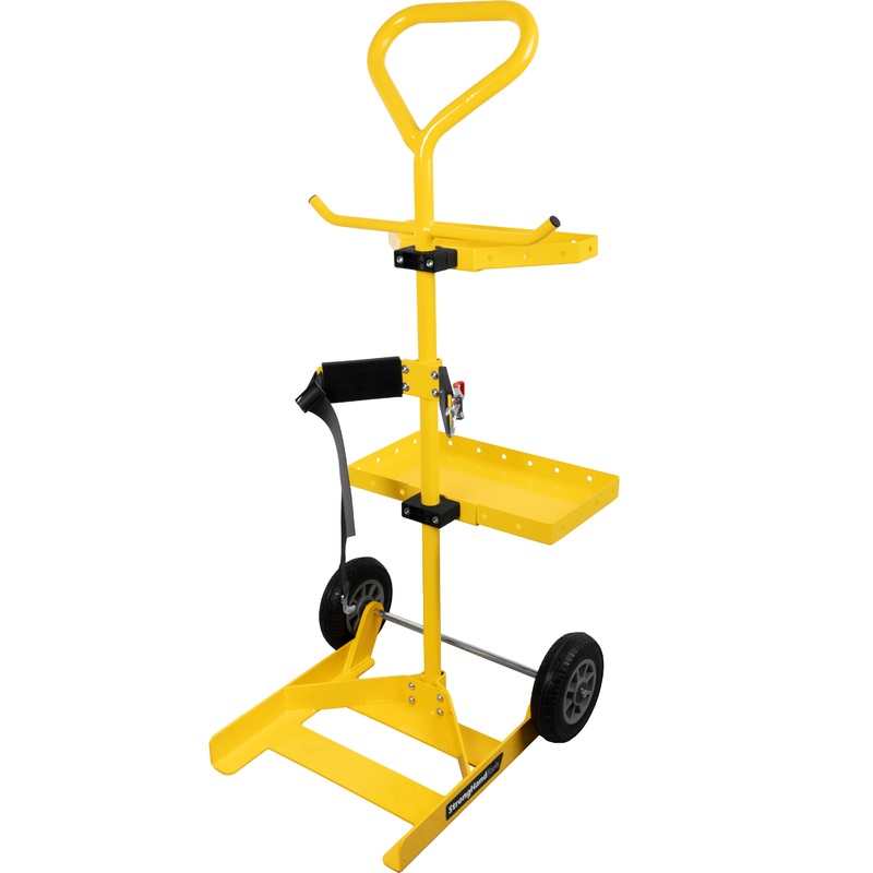 Gas Cylinder Dolly with Tool Trays, 330 lb Load Capacity Dolly with Tool Trays