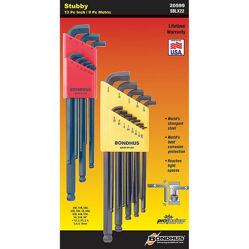 L-wrench Pack – 16537 (.050-3/8) & 16599 (1.5-10mm)