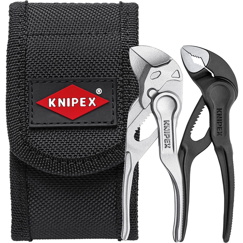 Knipex Tools – Mini Pliers in Belt Pouch 2 PC Set (100mm)