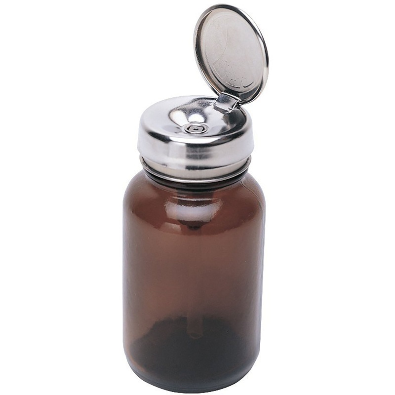 Menda – One-Touch, Amber Glass, 4oz, Impact Resistant, PFA Stem