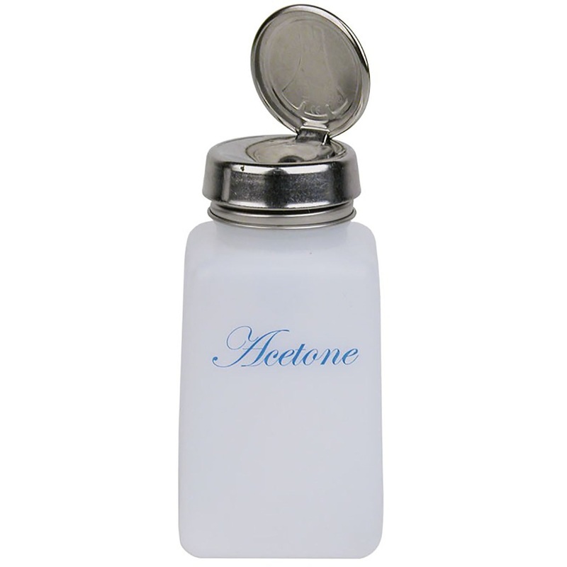 Menda – One-Touch, HDPE, 6oz, Imprinted ‘Acetone’, Sky Blue