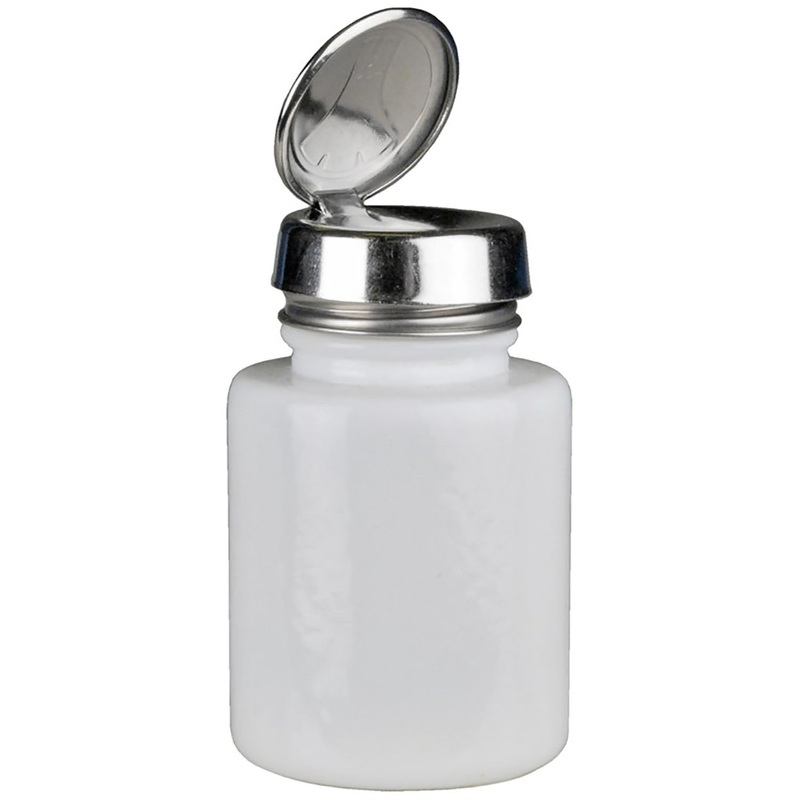 Menda – One-Touch, SS, Round 4oz White Glass,