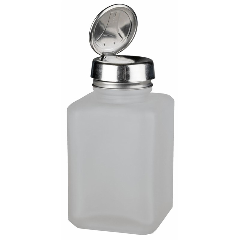 Menda – One-Touch, Ss Square Glass Clear Frosted, 6oz
