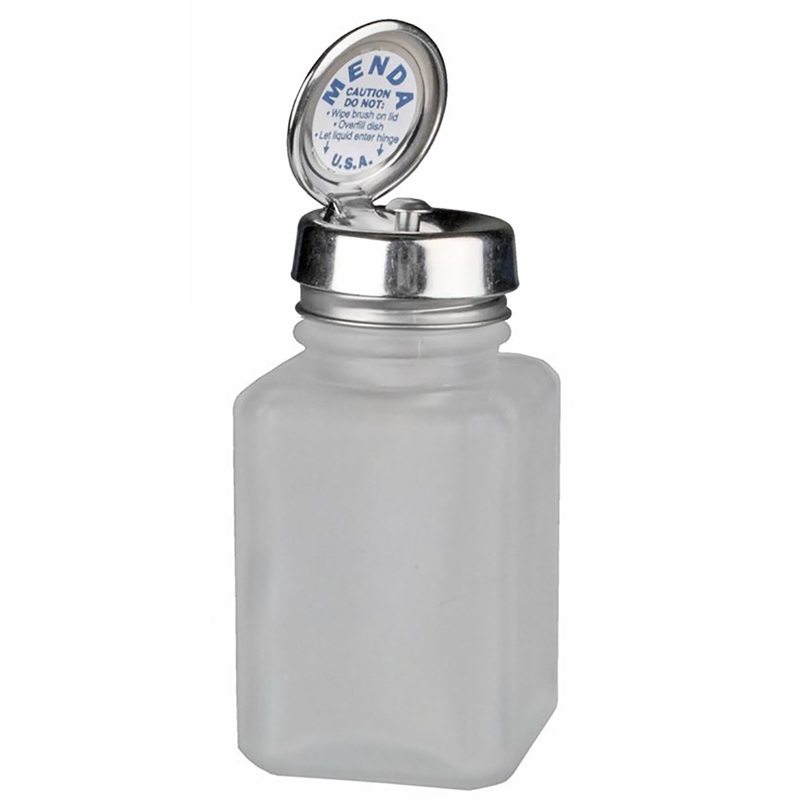 Menda – Pure-Touch, SS, Square, Glass Clear Frosted, 4oz