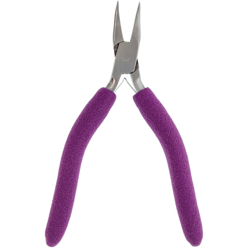 Pliers – Bent Chain Nose, 6.5in., (Purple Padded Grips)