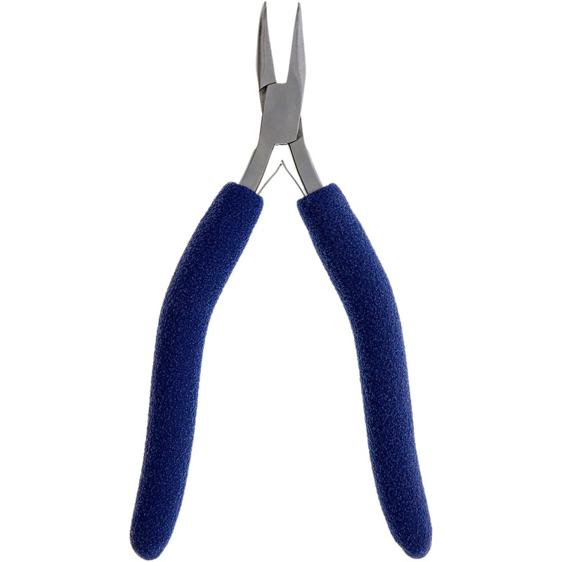 Pliers – Bent Nose, 6.5in., Slim Line (Blue Padded Grips)