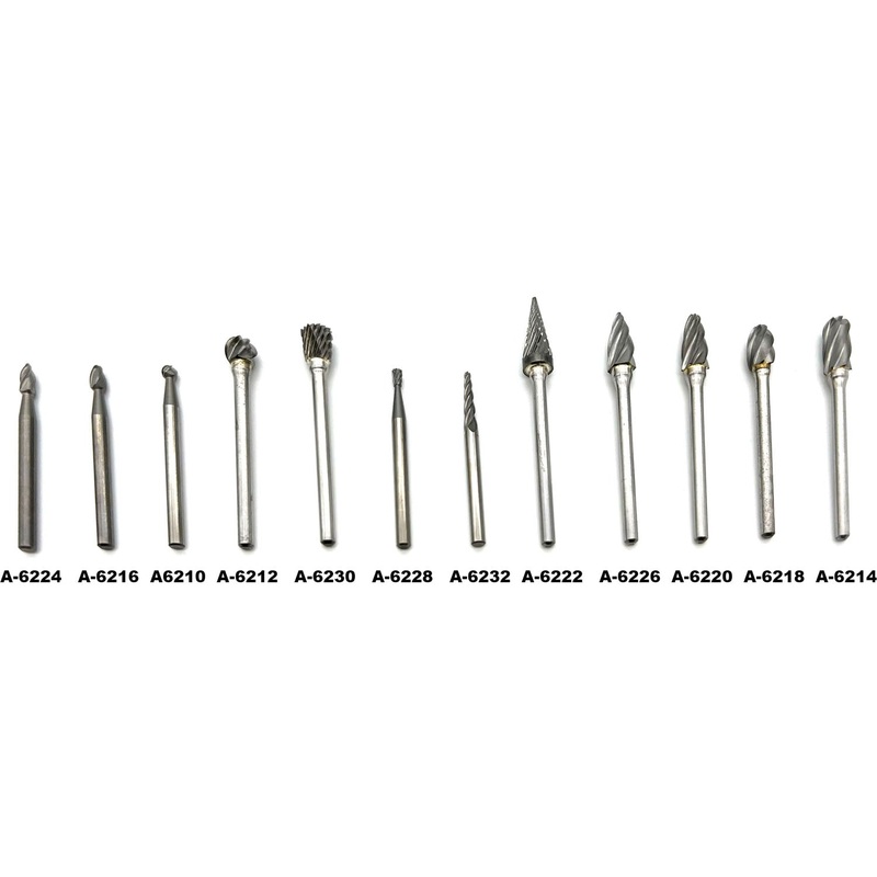 Tungsten Carbide Alumacut Burs 1/8 Shank A-6210 – Ball 1/8 Dia x 1/8 Long
