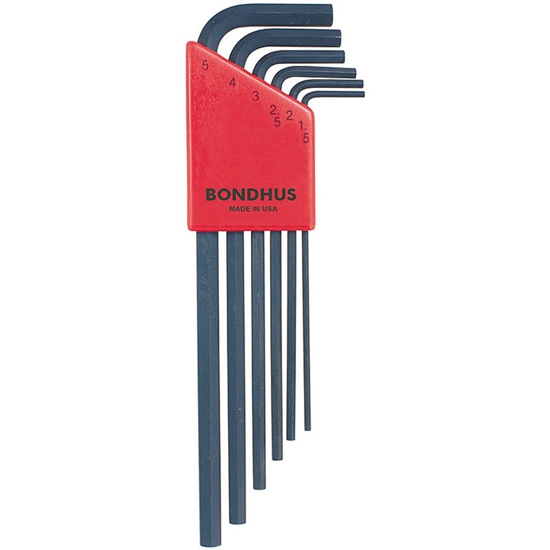 Set 6 Hex L-wrenches 1.5-5mm – Long