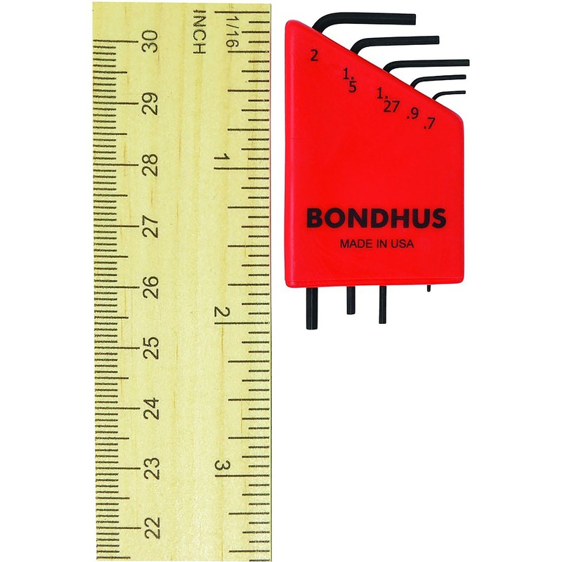Hex Key Set , Mini in Pouch – .7, .9, 1.27, 1.5, 2mm